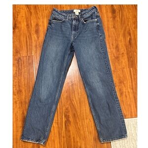 H & M  Straight Leg Denim Jeans Blue Women's Size US 2 EUR‎ 34